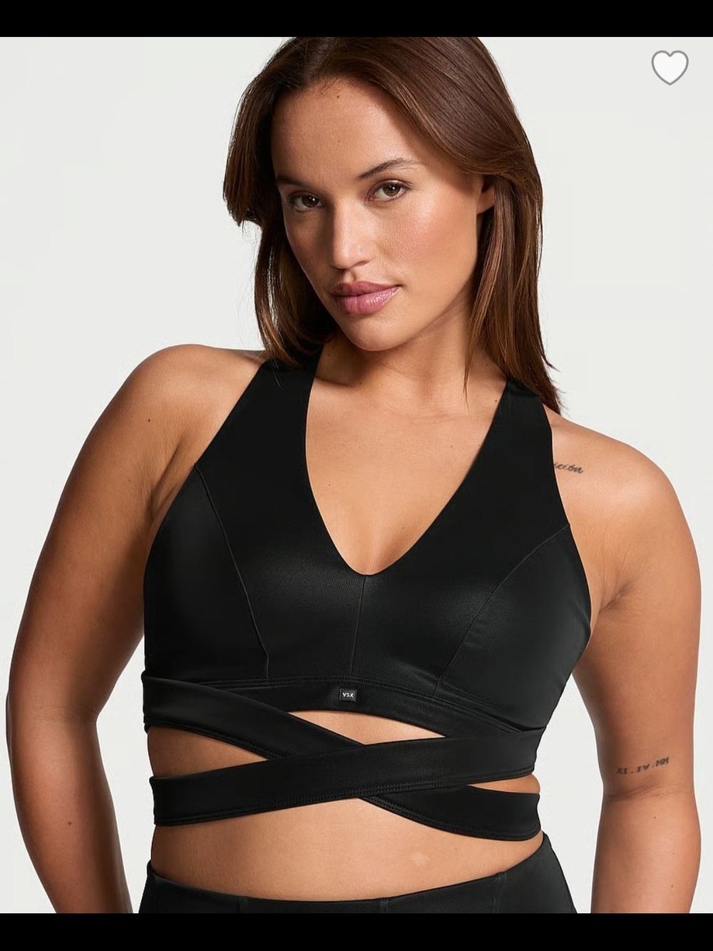 Victoria's Secret Black Crisscross V-Neck Sports Bralette